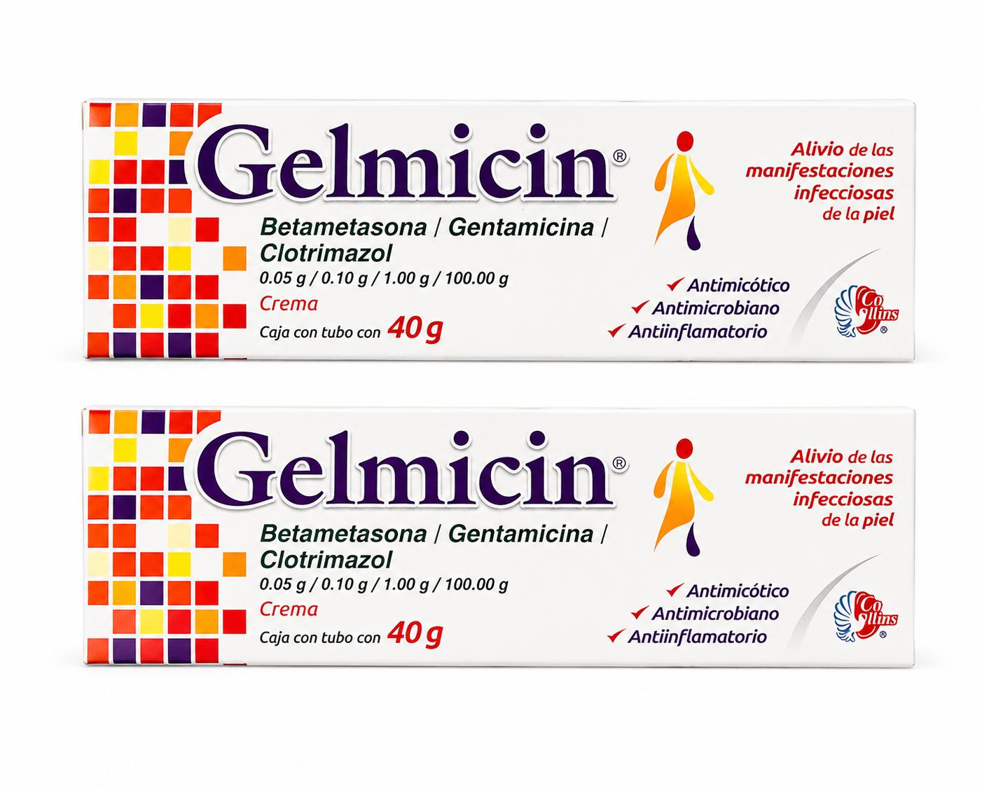 2 Pack Gelmicin Crema Compuesto 50mg