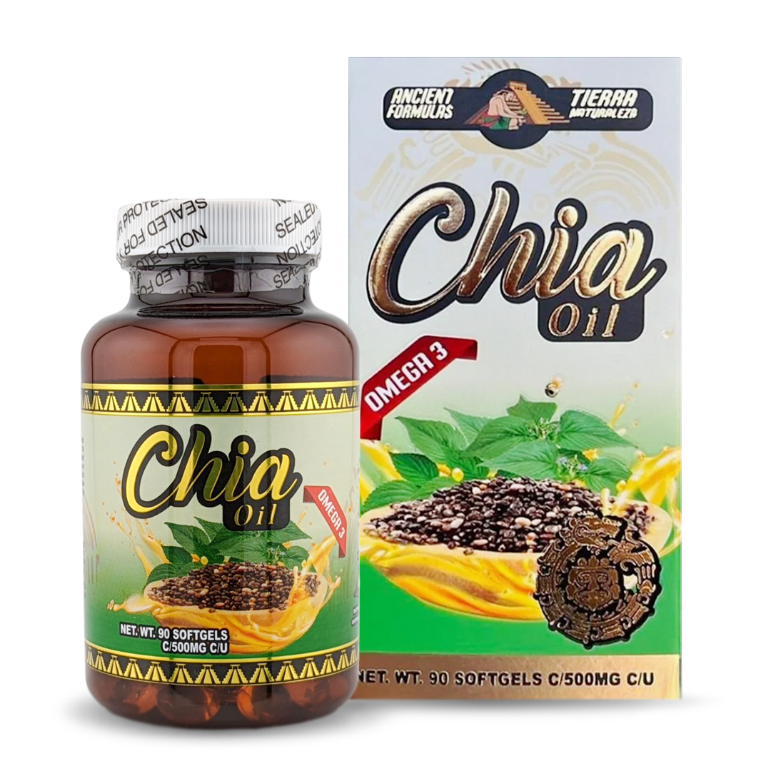 Suplemento Aceite de Chia Oil Omega 3 90 soft gels.