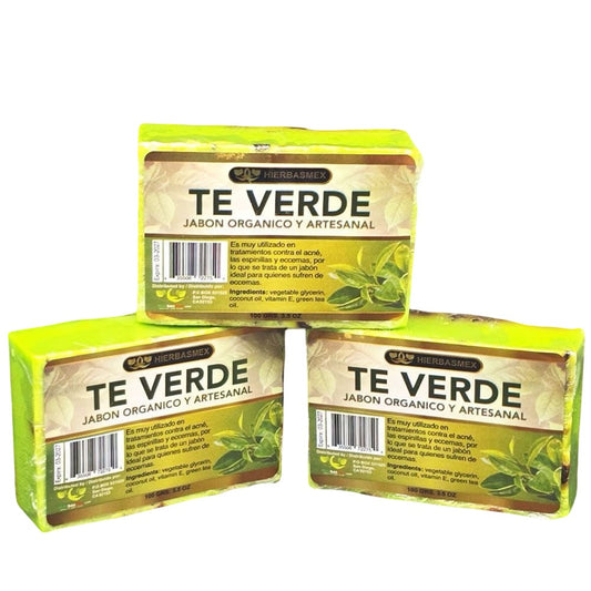 3 Pack Jabon de Barra Te Verde