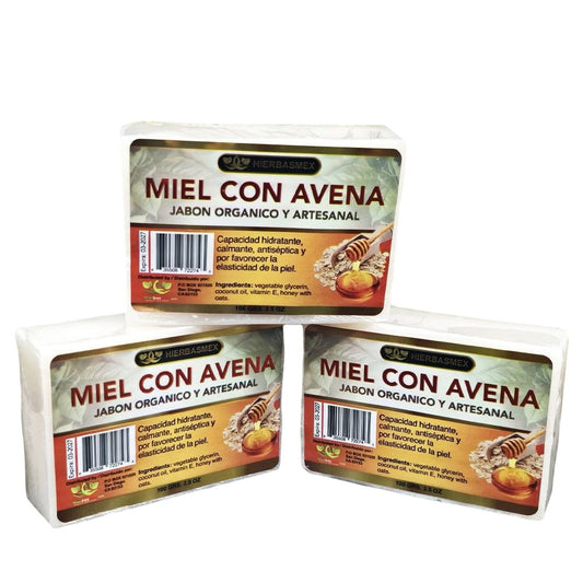 3 Pack Jabon de Barra Miel con Avena Honey & Oats