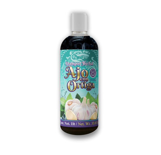 Shampoo herbal Ajo con Ortiga 1 Litro
