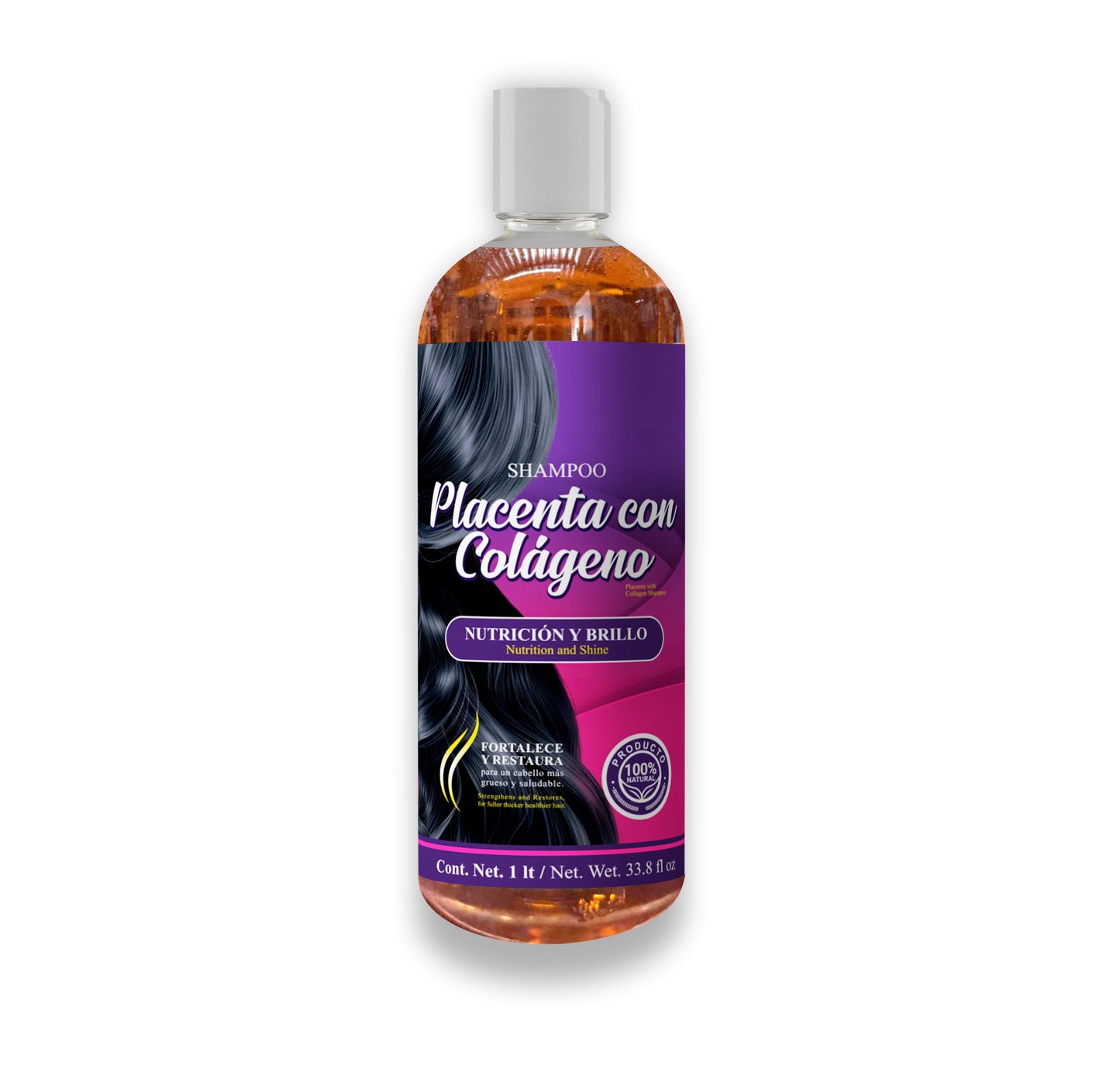 Shampoo Placenta con Colageno 1 Litro 33.8 fl oz