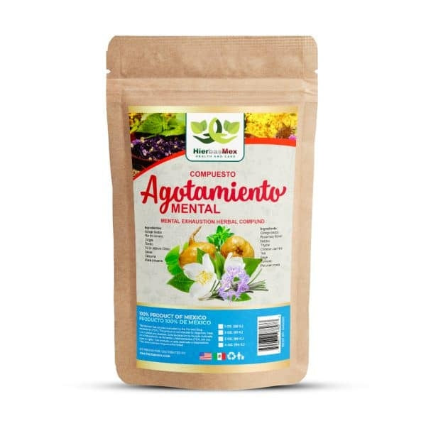 Compuesto Herbal Agotamiento Mental Herbal Compound 100% Natural Wild Crafted 4 oz.
