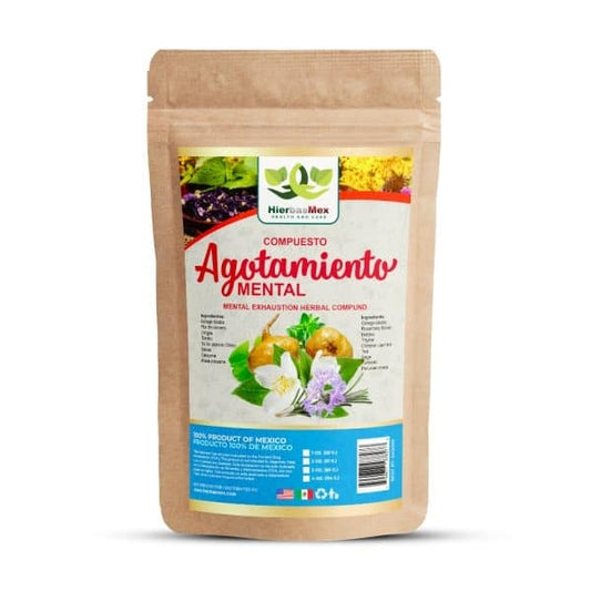 Compuesto Herbal Agotamiento Mental Herbal Compound 100% Natural Wild Crafted 4 oz.