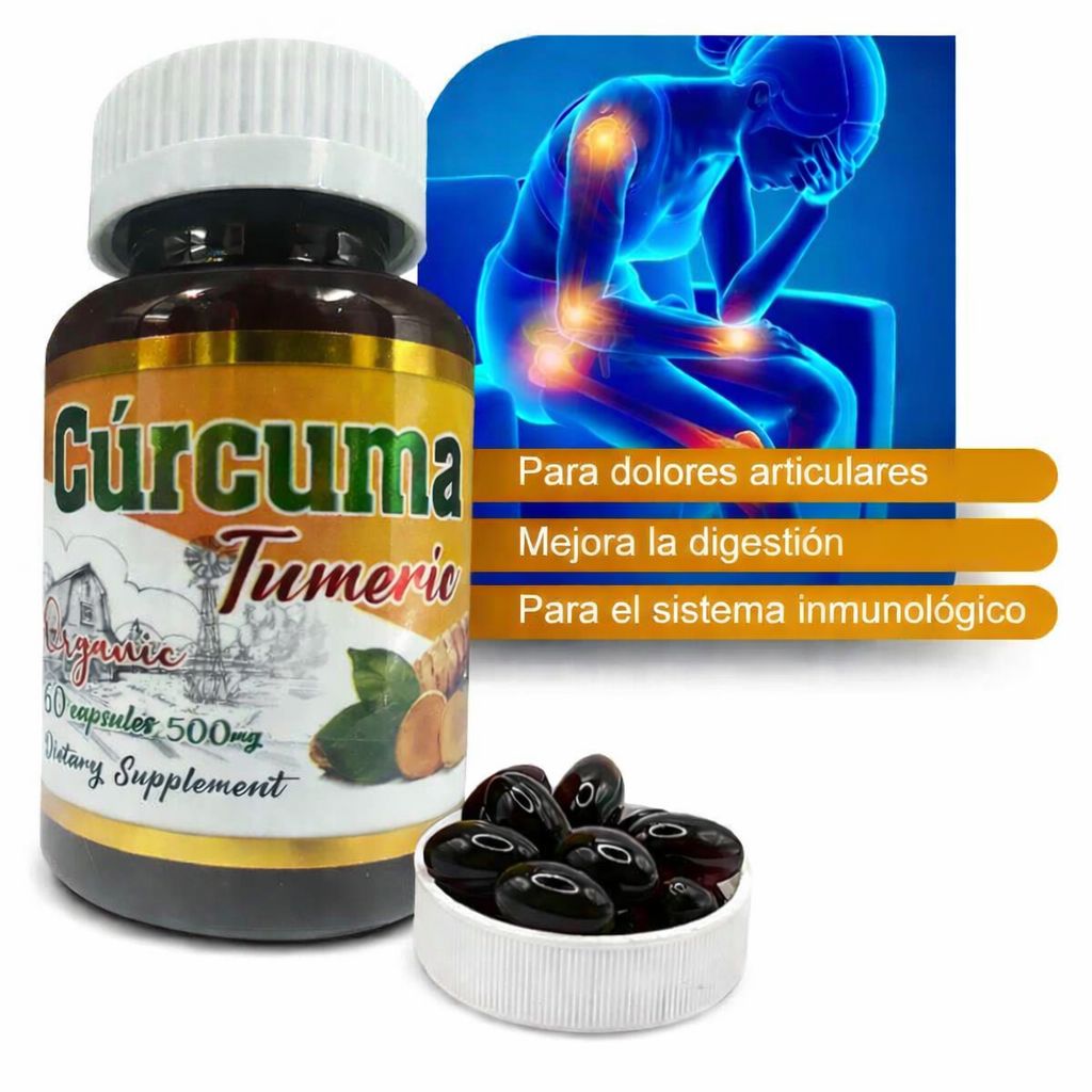 Suplemento Curcuma Turmeric Supplement 100% Natural