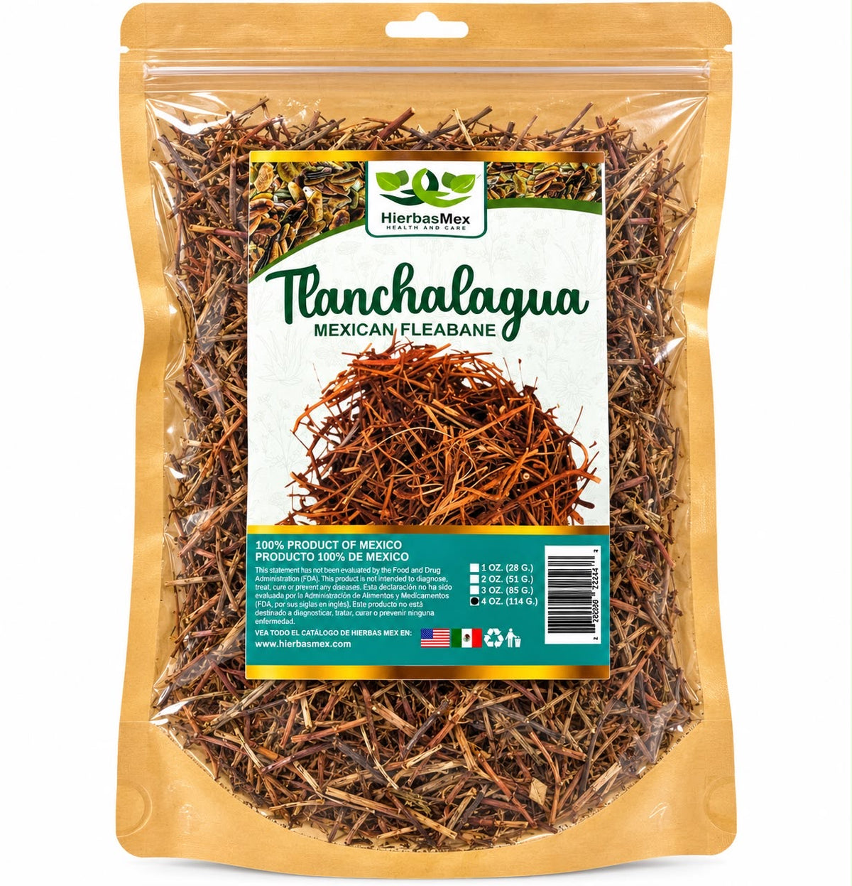 Tlanchalagua 4 Oz Fresh Premium Herb Hierba Te Tea