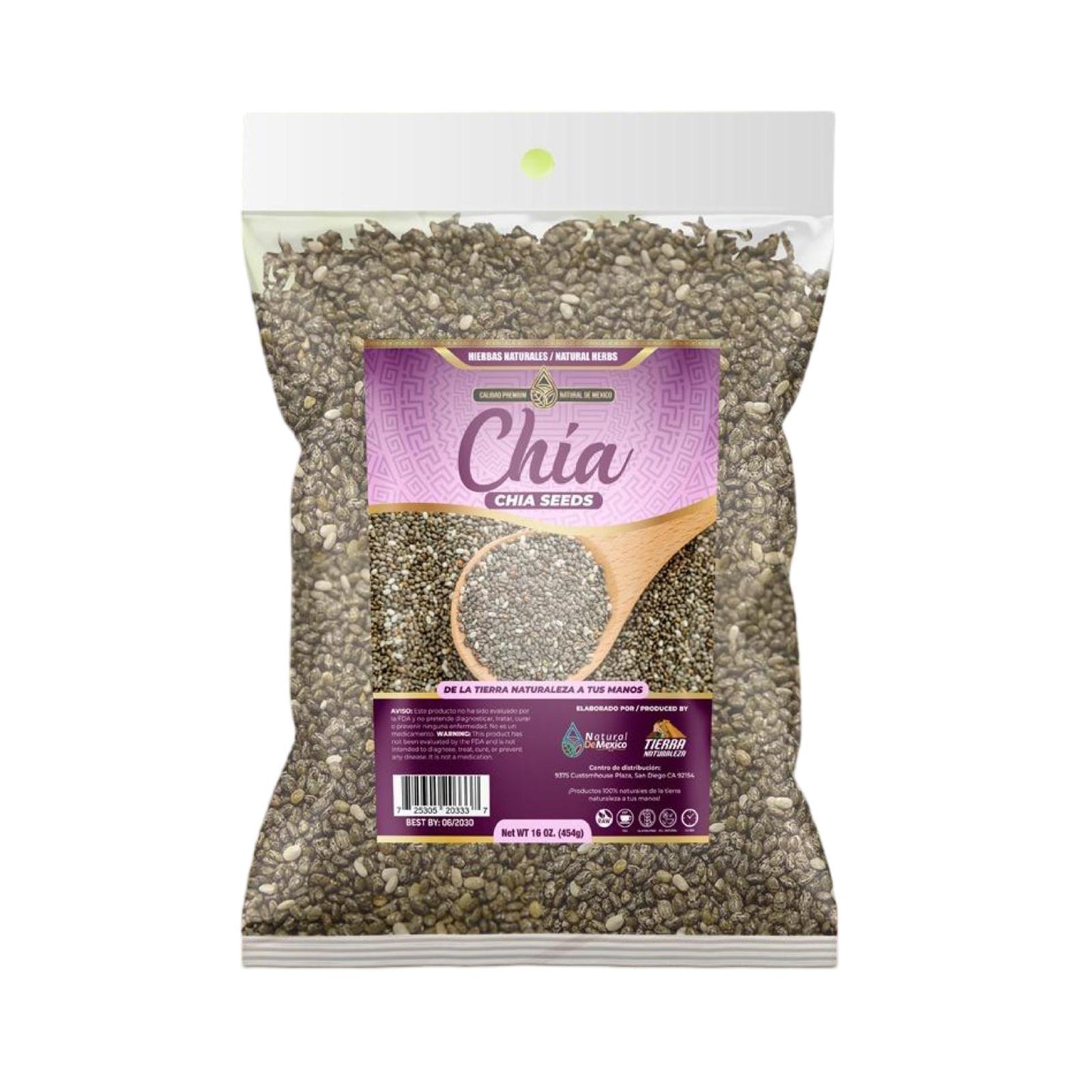 Semillas de Chia Seeds 16 Oz. Natural