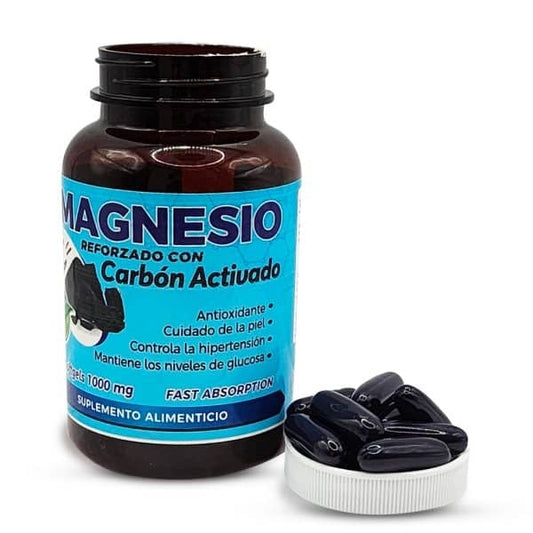 Suplemento Magnesio Reforzado con Carbon Activado Supplement 100% Natural