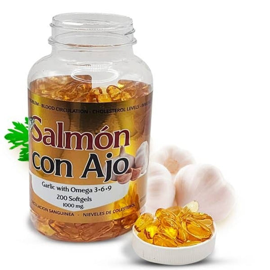 Suplemento Salmon con Ajo Supplement 100% Natural