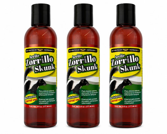 3 Pack Aceite de Zorrillo 6 fl oz.