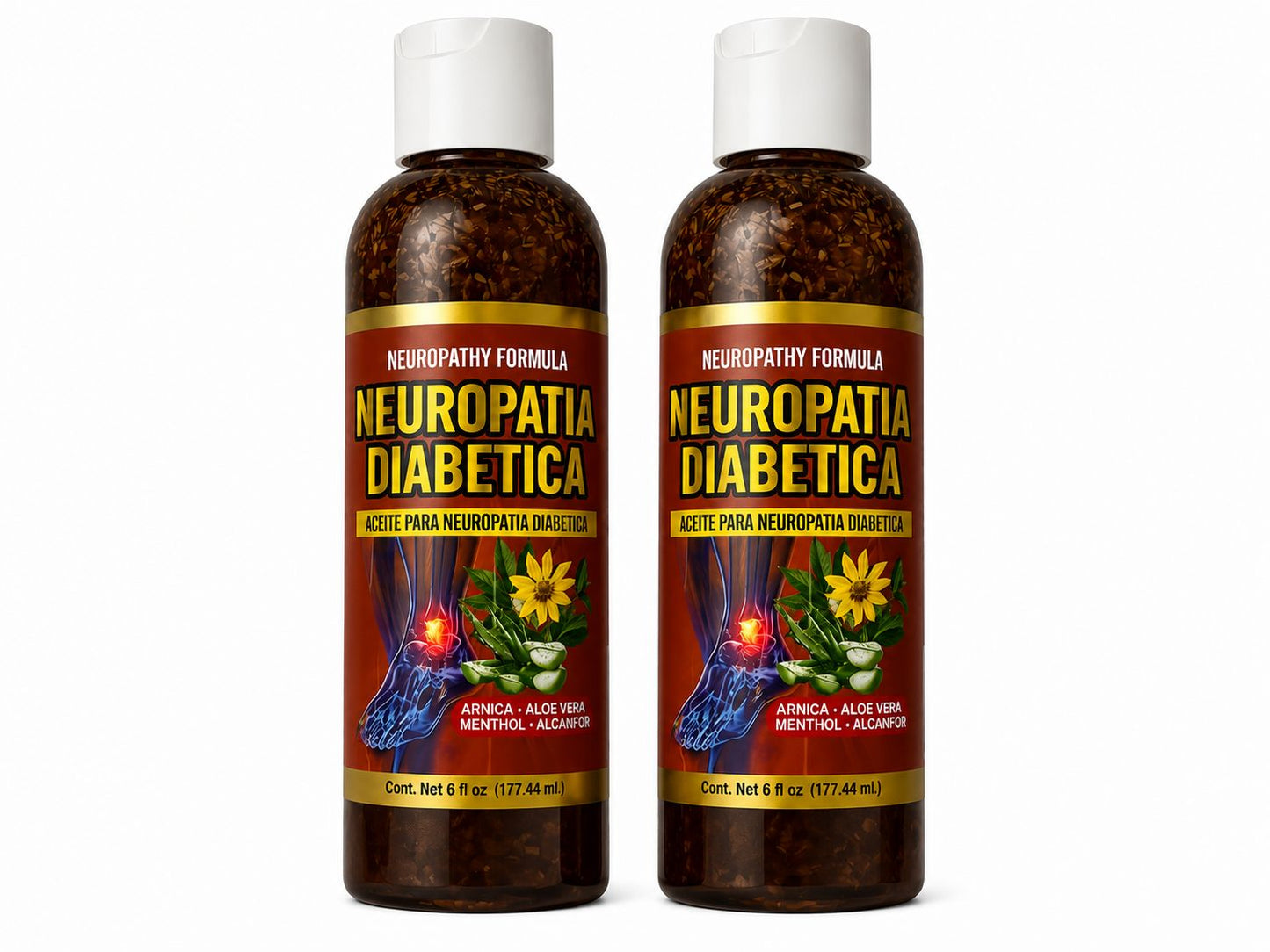 2 Pack Aceite Neuropatia Diabetica 6 fl oz.