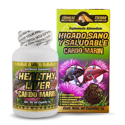 Suplemento Higado Sano Saludable Cardo Marin Cardo Mariano Tierra Naturaleza 60 Caplets