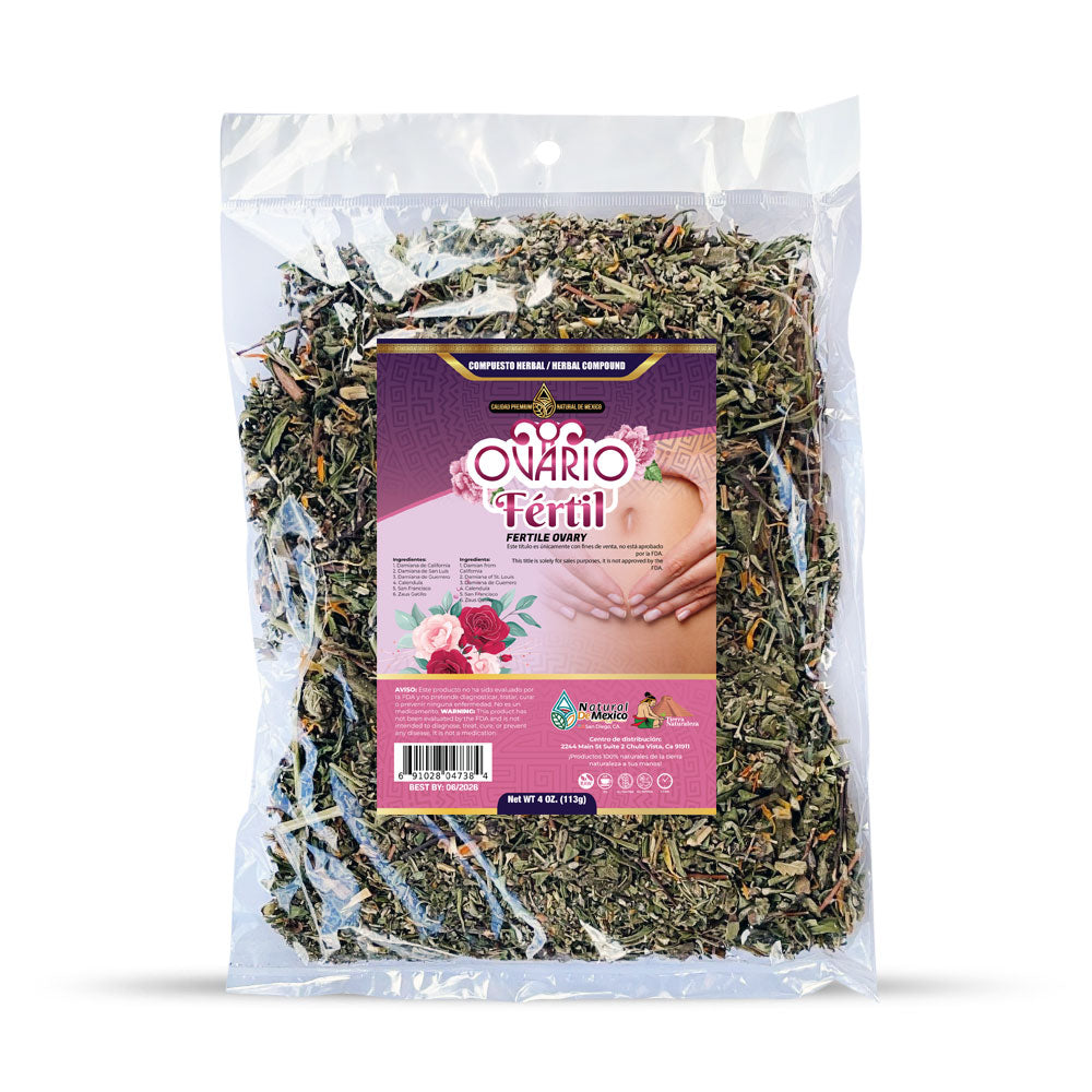 Compuesto Herbal Ovario Fertil 4 onzas Te Tea 4 Oz.