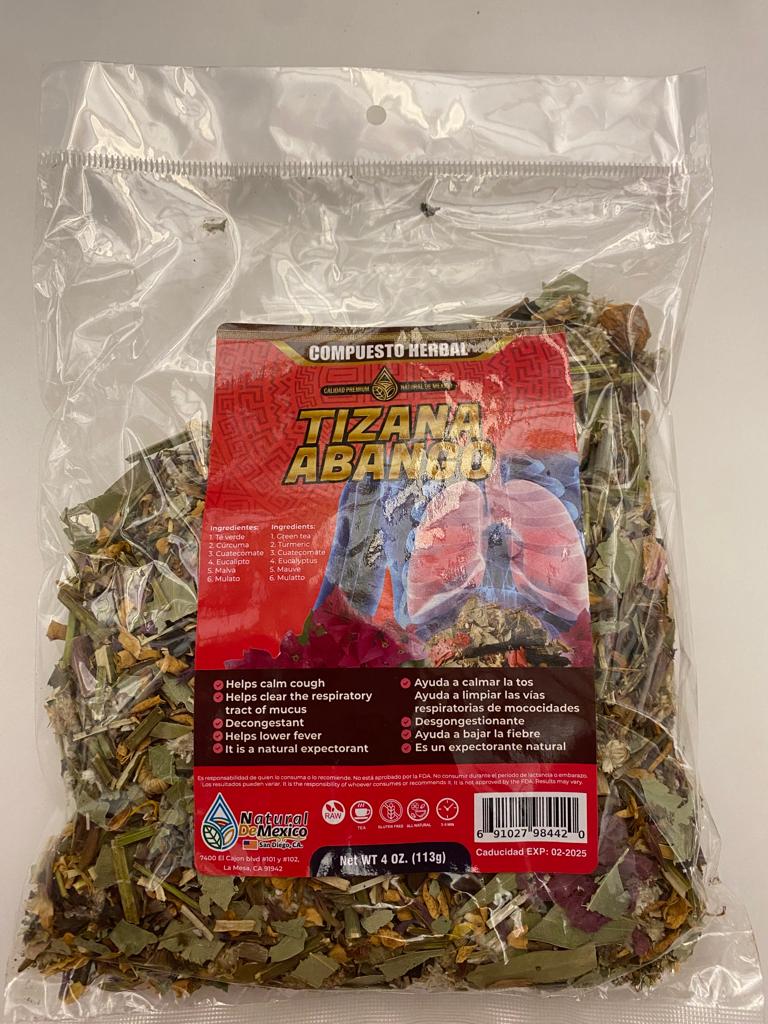 Compuesto Herbal Tizana de Abango 4 onzas Tea Te 4 Oz.