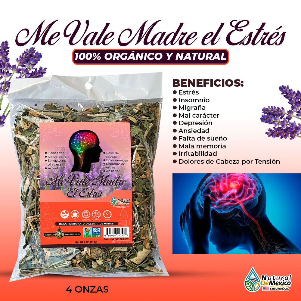 Me Vale Madre el Estrés Compuesto Herbal Tea Mezcla de Plantas para el Estrés