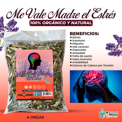 Me Vale Madre el Estrés Compuesto Herbal Tea Mezcla de Plantas para el Estrés