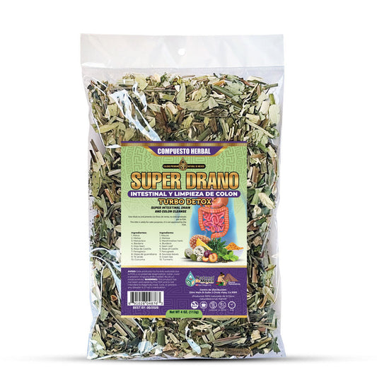 Compuesto Herbal Super Drano Intestinal 4 Onzas Tea Te 4 Oz.