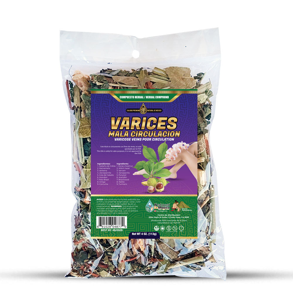 Compuesto Herbal Varices 4 onzas Tea Te 4 Oz.