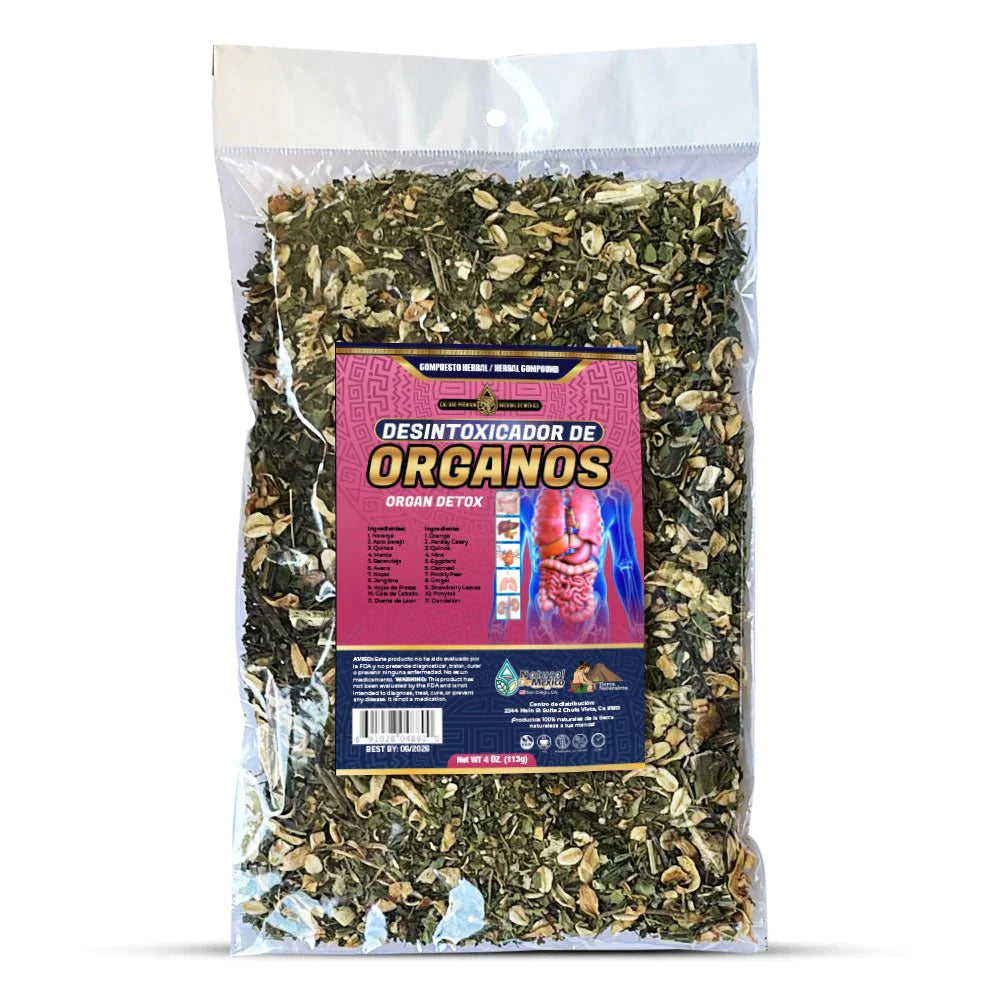 Compuesto Herbal Desintoxicador de Organos 4 Te Tea 4 Oz. Organ Detox