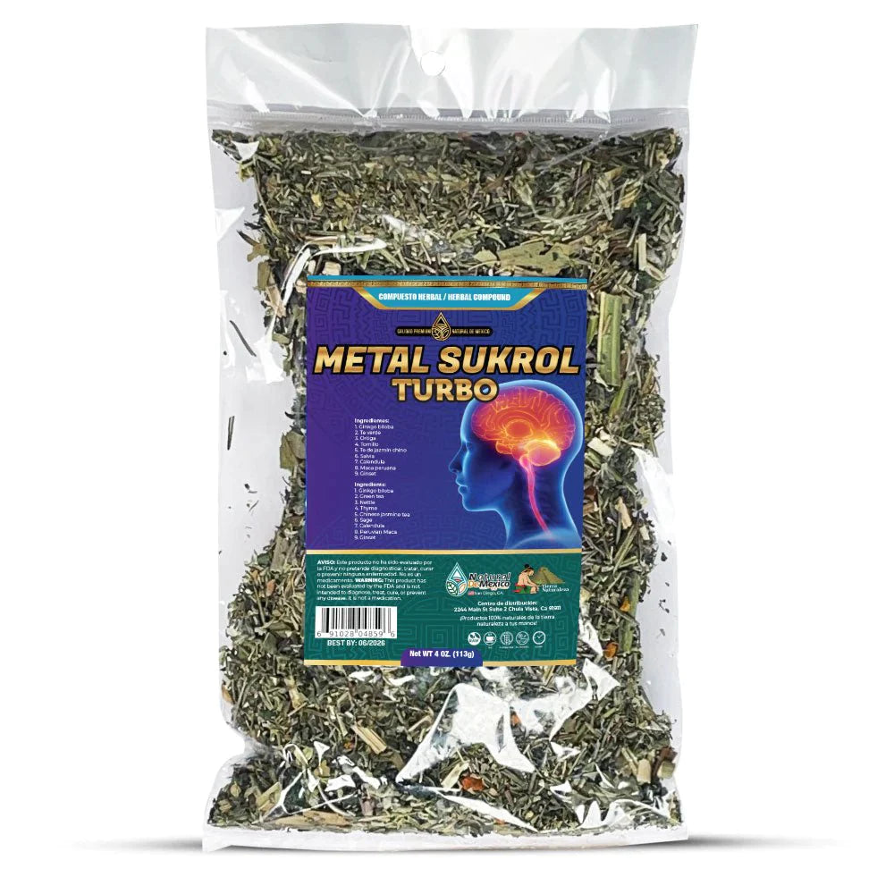 Compuesto Herbal Memoria Memory Focus 4 onzas Te Tea 4 Oz.